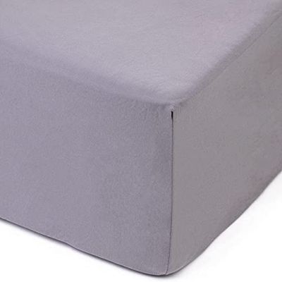 Amago - Spännlakan, Sidhöjd på 50 cm, 100 % Bomull, 120 x 200 cm - Silver