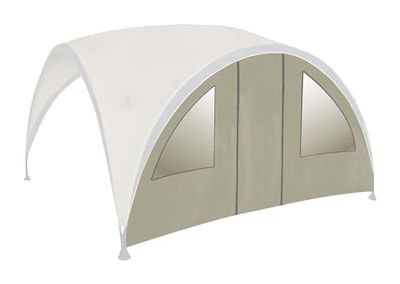 bo-garden 4472220 med dörr för fest skydd sidofönster solskydd 426 x 233 cm polyester grå