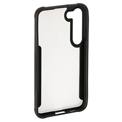 Hama Funda para Samsung Galaxy S23 Metallic Frame (Transparente Samsung Galaxy S23, Flexible, protección para teléfono móvil con Marco antigolpes), Transparente