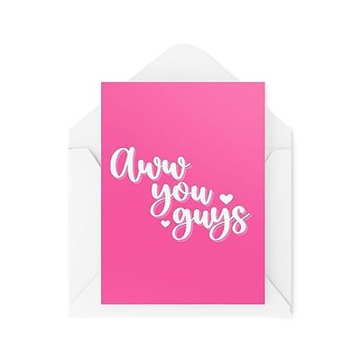 Wedding Cards for Husband and Wife - Newlyweds Cards - Aww You Guys - Best Friend Wedding Card - Congratulations Cards - CBH1801