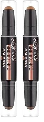 Essence Cosmetics Duo Contouring Stick Viso, Opacizzante, Definizione, Risultato Istantaneo, Opaca, 2.76 g (Confezione da 2)