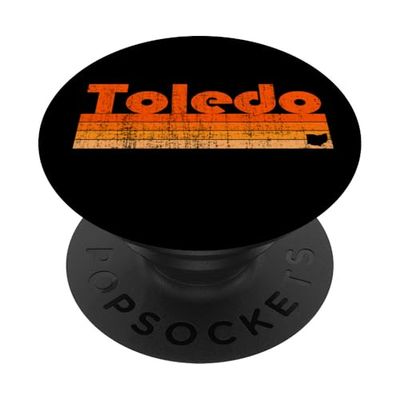 Toledo, Ohio, estilo retro de los años 80 PopSockets PopGrip Adhesivo