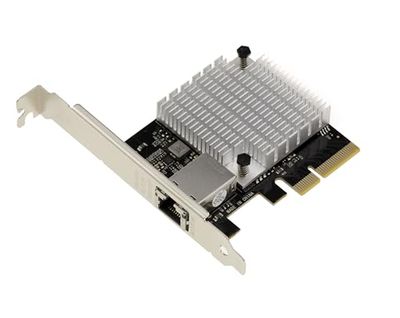 KALEA-INFORMATIQUE Carte contrôleur réseau PCIe 10 Gigabit ethernet 1 Port RJ45 10G avec chipset AQUANTIA AQC107S-T1. Low et High Profile