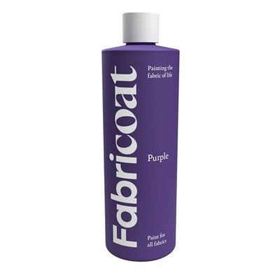 Furniture Clinic Fabricoat Fabric Paint – Ripristina o cambia il colore di qualsiasi tessuto - Dipingi direttamente sul tessuto - Trasforma qualsiasi cosa – Divani, Paralumi (500ml, viola)