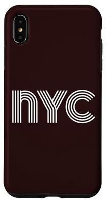 Diseño lineal retro de NYC/Nueva York Carcasa para iPhone XS Max