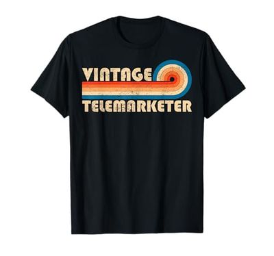 Vintage Telemarketer Job Title Birthday Idea Maglietta