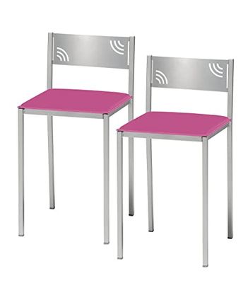 ASTIMESA TARBRS Keukenkruk met lage rugleuning, kunstleer, roze, zithoogte 45 cm