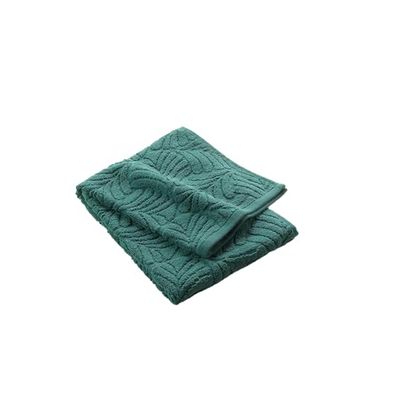 Douceur d'Intérieur Amazone Hand Towel, 50 x 90 cm, Emerald, 100% Cotton