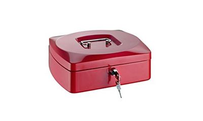 ALCO-ALBERT 8420-12 Caja de caudales, 255 x 200 x 90 mm, roja