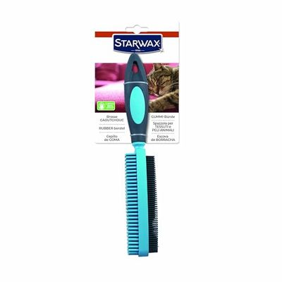 STARWAX - Escova têxtil de borracha - tira roupas e têxteis de móveis - bifacial e bimaterial - ergonómico - fácil de limpar - design francês - reutilizável à vontade