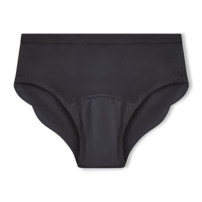 NIXI Body Wasbare, absorberende sportieve slip met hoge taille voor lichte lekkage, menstruatie, afscheiding en zweet, medium absorptievermogen, zwart, maat 4XL/UK 20, Crème, M