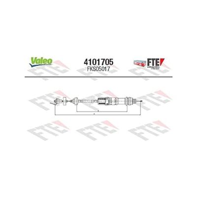 Valeo 4101705 - trekkoord, koppelingsbediening.