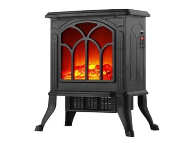 Decoratieve warmtestraler met vlameffect en thermostaat, 750 W/1500 W, efficiënt en verstelbaar, ideaal voor elke kamer. Creëert een warme en gezellige sfeer deze winter, gegarandeerde warmte