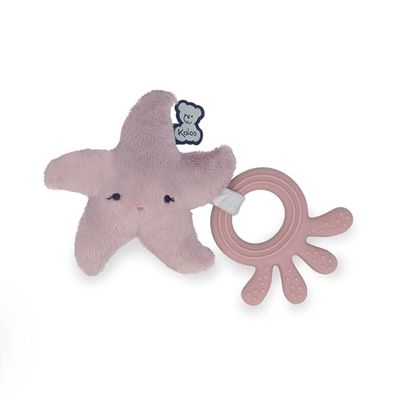 Kaloo - Anneau de Dentition Bébé en Silicone - Forme d'Etoile de Mer - Jouet de Dentition - Violet - 19x11cm - Dès la naissance - K211003