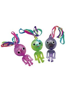 Smiffys Alien Necklace, Assorted Flashing, Smiffys Leisure Products Fancy Dress, Funtime Dress Up Lite-up & glo