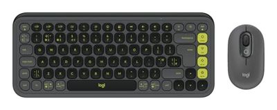 Logitech POP ICON COMBO, kit mouse e tastiera Bluetooth, digitazione comoda, tasti e pulsanti programmabili, clic discreti, Easy-Switch fino a 3 dispositivi