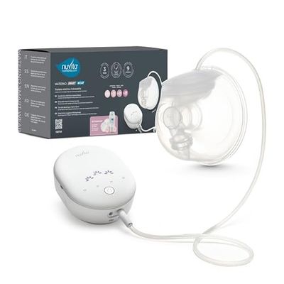 Nuvita Materno Smart Wear 1287 W – Sacaleches eléctrico portátil manos libres – Tecnología de 3 fases, personalizable, portátil, kit disponible para convertirlo en extractor de leche doble