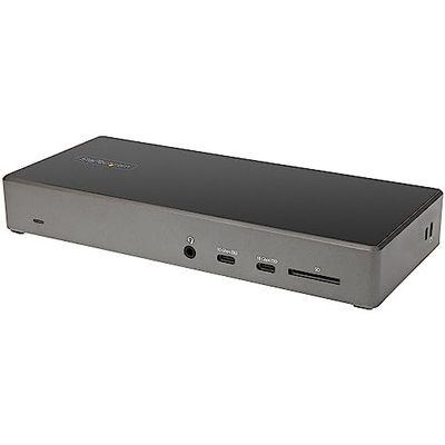 StarTech.com Dock USB-C, para 3 Monitores de 4K, con 100W de Entrega de Alimentación PD, Modo Alt DP 1.4 y DSC - 2x DisplayPort 1.4/HDMI 2.0, 6xUSB, Windows o Chrome, DK31C2DHSPDUE