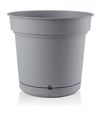 Teraplast Hydral Fog Grey Plastic Outdoor Vase 8051560026674, Multicoloured, One Size