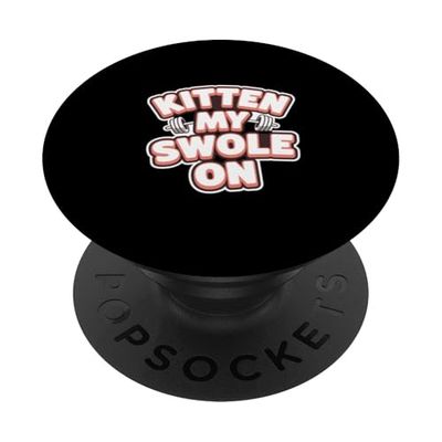 Kitten My Swole On Cute Gym Workout |------ PopSockets PopGrip Adhesivo