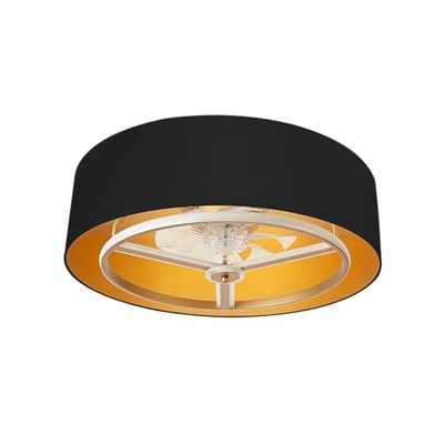 Eden pulse Ventilator, zwart-goud, 60 W, 8 transparante bladen, 6 snelheden, 20 x 70 x 70 cm