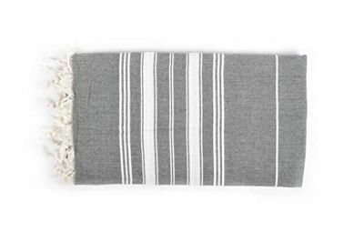 Bonamaison - Asciugamano da spiaggia e da bagno, in cotone, leggero, morbido, assorbente, 97 x 175 cm, prodotto in Turchia