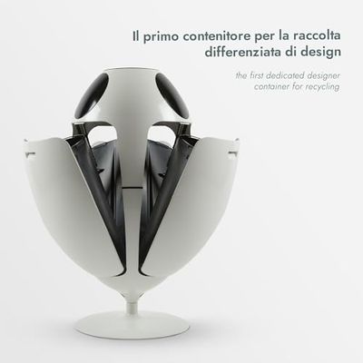 SoldiDesign Ovetto Lacoque ABS contenitore design per la raccolta differenziata, Nero