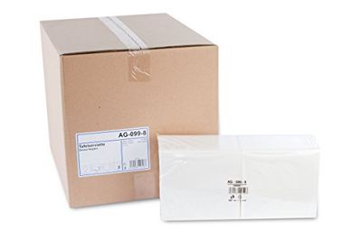 Funny Serviettes 3 couches Blanc brillant 33 x 33 cm avec 1/8 plis (8 paquets de 200 Serviettes)