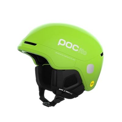 POC POCito Obex MIPS Casques de Ski Jeunesse Unisexe, Fluorescent Yellow/Green, M-L (55-58)