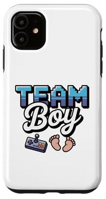 Team Boy Gender Reveal Baby Shower rosa o blu Custodia per iPhone 11