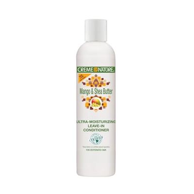 Creme of Nature, CNI, Trattamento Senza Risciacquo Ultra-Idratante con Mango e Burro di Karité, per Capelli Disidratati, Nutrizione e Morbidezza Intense, 250ml
