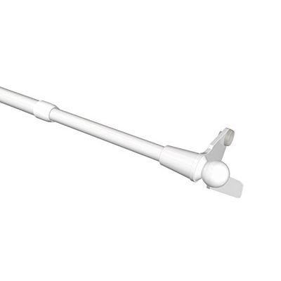 Flairdeco 20101041–0301 seitenhaltern Tringle avec 10 mm de diamètre en métal Extensible, 30–40 cm Blanc