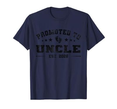 Promosso a Zio Est 2026 Presto per essere zio 2026 Baby Reveal Maglietta