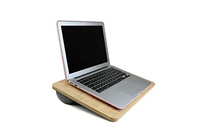 PEPE Mobility - Support pour Ordinateur Portable pour Lit et Canapé, Plateau en Bambou, Souple avec Coussin, Rembourré en Bois