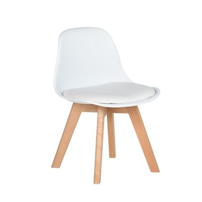 HOMYLIN 1 Chaise de Bureau pour Enfants à partir de 3 Ans, idéale pour Salon, Salle de Jeux, crèche, école, 38 x 32 x 55 cm, Blanc