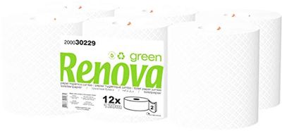 RENOVA 5601028004961 Papel Higiénico Jumbo Renovagreen - 12 Rollos Blancos