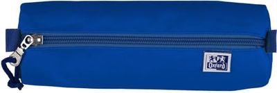 Oxford Pennenetui van polyester, duurzaam, rond, groot, blauw, blauw, 22x7x9cm, pennenetui