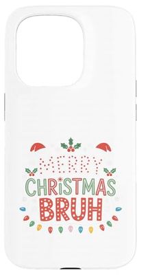 Merry Christmas bruh festive humor design for holiday Case for iPhone 15 Pro