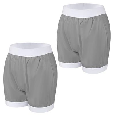 Carer 2 Pcs Adult Diapers Covers for Incontinence Washable Leakproof Boxer Briefs Reusable Waterproof Incontinence Underwear Unisex Grey 3XL