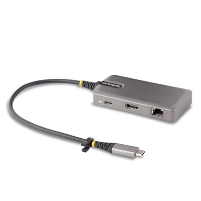 StarTech.com Adaptador Multipuertos USB-C - Docking Station USB Tipo C HDMI 4K60 - Hub Ladrón USB 3.0 de 2 Puertos - Entrega de Alimentación PD 100W - GbE - ChromeOS/Win/Mac (103B-USBC-MULTIPORT)