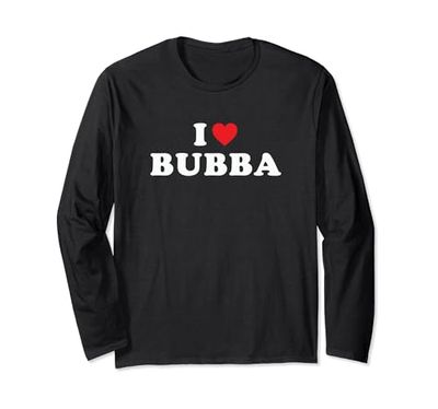 Bubba Nombre Gift I Heart Bubba I Love Bubba Manga Larga