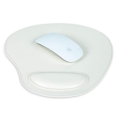 Londo Alfombrilla Ovalada para Ratón de Cuero con Apoyo para Muñeca – Accesorio de Oficina y Gaming con Base Antideslizante, Superficie Suave para Escritura, Estilo Elegante y Duradero