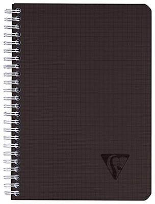 Clairefontaine 329507C - Collectie Linicolor Intensive Een spiraalgebonden notitieboekje - A5 14,8x21 cm - 180 Pagina's met kleine ruitjes - Wit 90 g/m² Papier - Transparante polypropyleen Cover