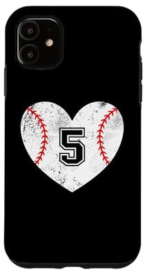 Baseball Heart Player 5 Maglia da baseball 5 Custodia per iPhone 11