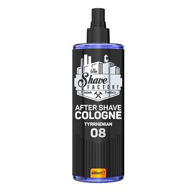 The Shave Factory Aftershave Cologne for Men – Tyrrhenian 400ml – Fresh, Invigorating and Warm Fragrance – Long-lasting Citrus and Woody Scent – Soothes Irritation, Refreshes the Skin
