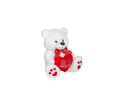OSITO BLANCO 30 cm CORAZON TE QUIERO