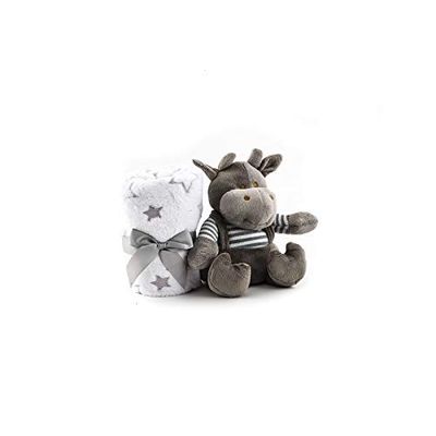 Duffi baby deken en pluche dier, 90 x 75 cm, kleur zilver Master Baby Home, S.L. 5513-11