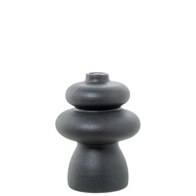 JARRON CERAMICA ABSTRACTO 20CM NEGRA