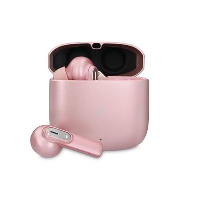 KSIX Spark Wireless Bluetooth 5.2 Noise Cancelling Headphones with HD Lossless Sound and Dual Microphone for Calls, Sports and Music - Pink