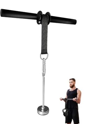 Yes4All Pols- en onderarmtrainer, polsroller met zachte schuimrubberen handgrepen, geschikt voor standaard halterschijven van 2,5 cm en Olympische halterschijven van 5,1 cm, ideaal voor